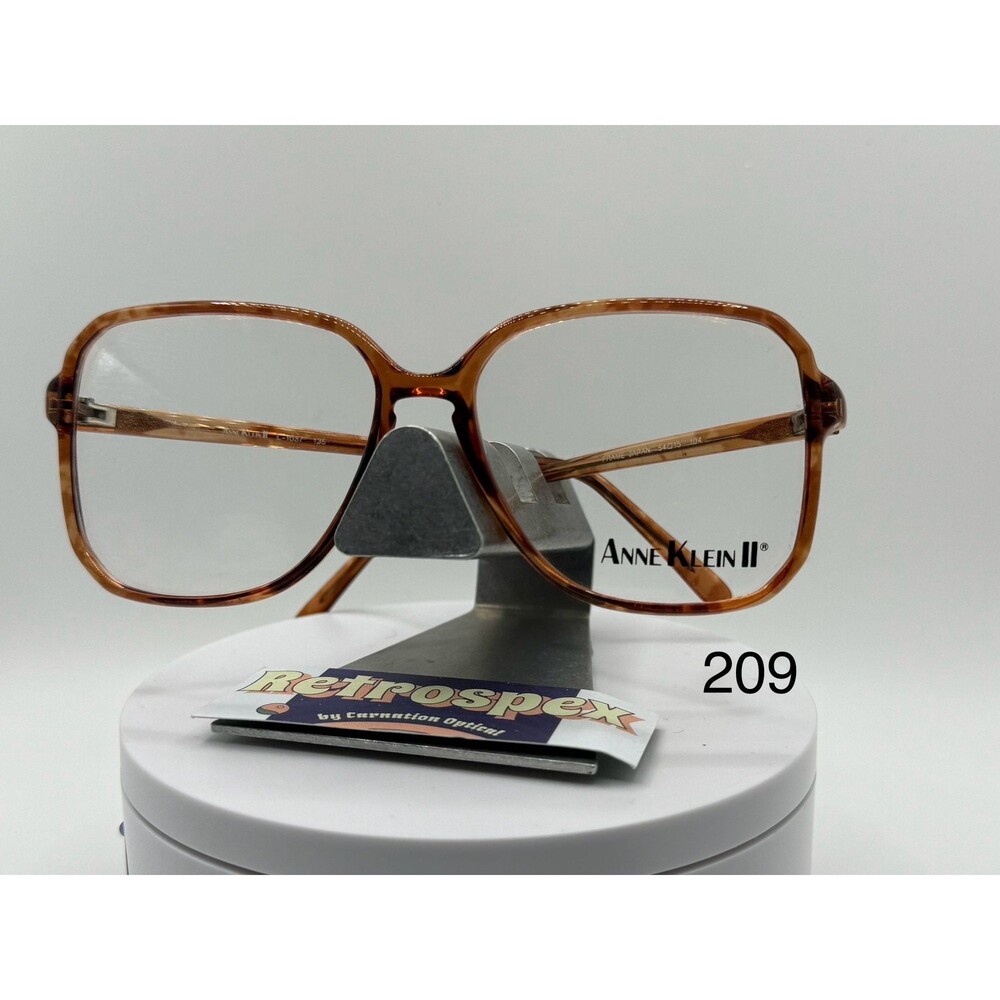 True Vintage Eyeglasses NOS Rectangle Plastic Original Demo Lens Anne Klein II